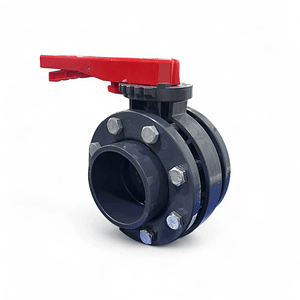 VALVULA MARIPOSA PVC CON FALNGES