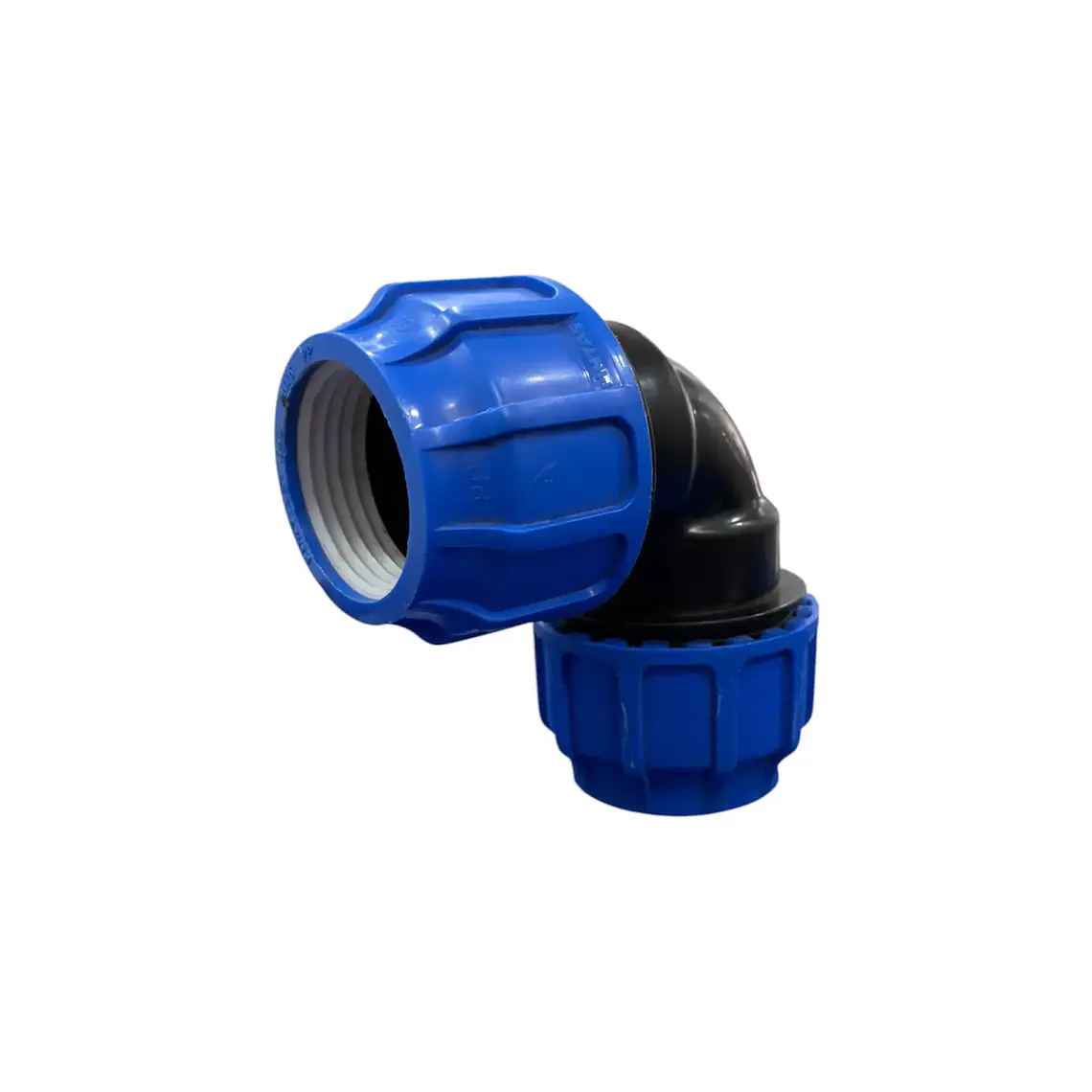 CODO 90° COMPRESIÓN PARA TUBERÍA HDPE 1