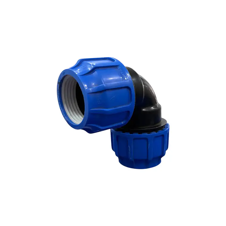 CODO 90° COMPRESIÓN PARA TUBERÍA HDPE 1