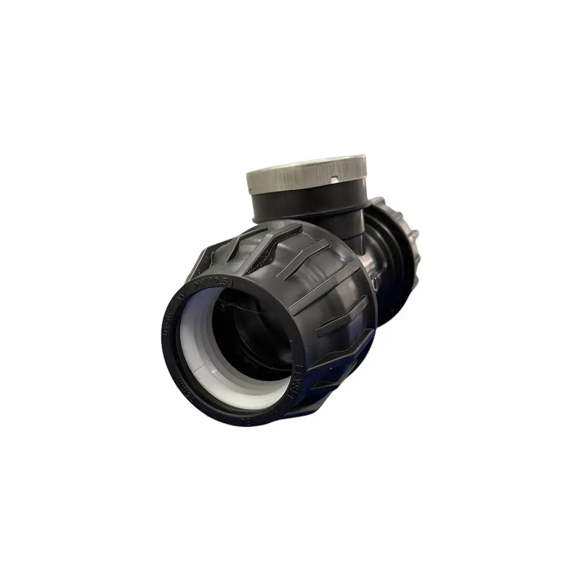 TEE DE COMPRESIÓN HDPE CON HILO INTERNO 2