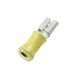 Conenector hembra aislado amarillo 5 mm