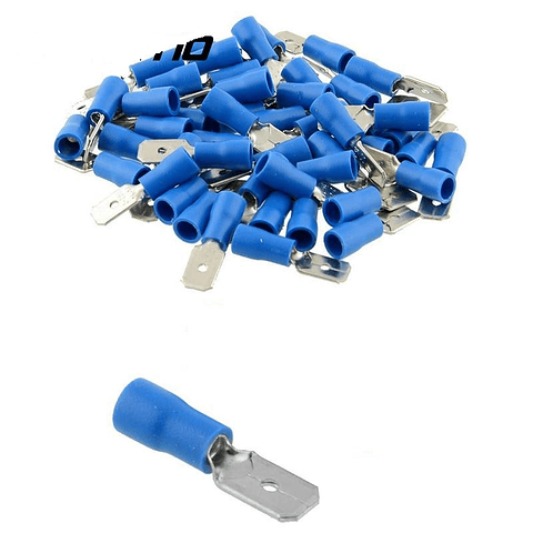 Conector Macho Aisl Azul  5Mm