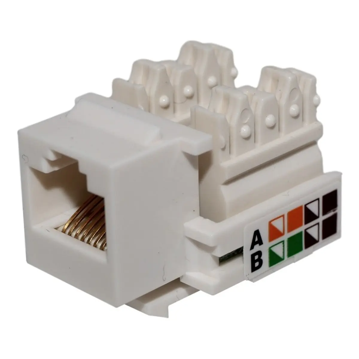 Modulo rj 45 cat 5e blanco | Rielec Limitada