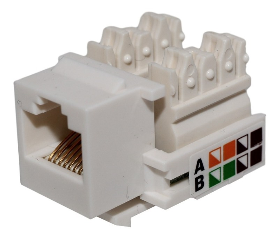 Modulo Rj 45 Cat 5E Blanco 1