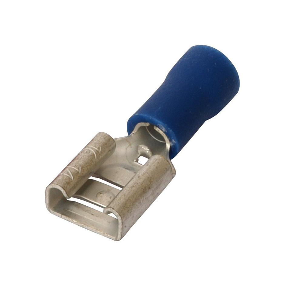 Terminal Macho Media  Aisl. Azul 16-14Awg Bolsa 100U. 1