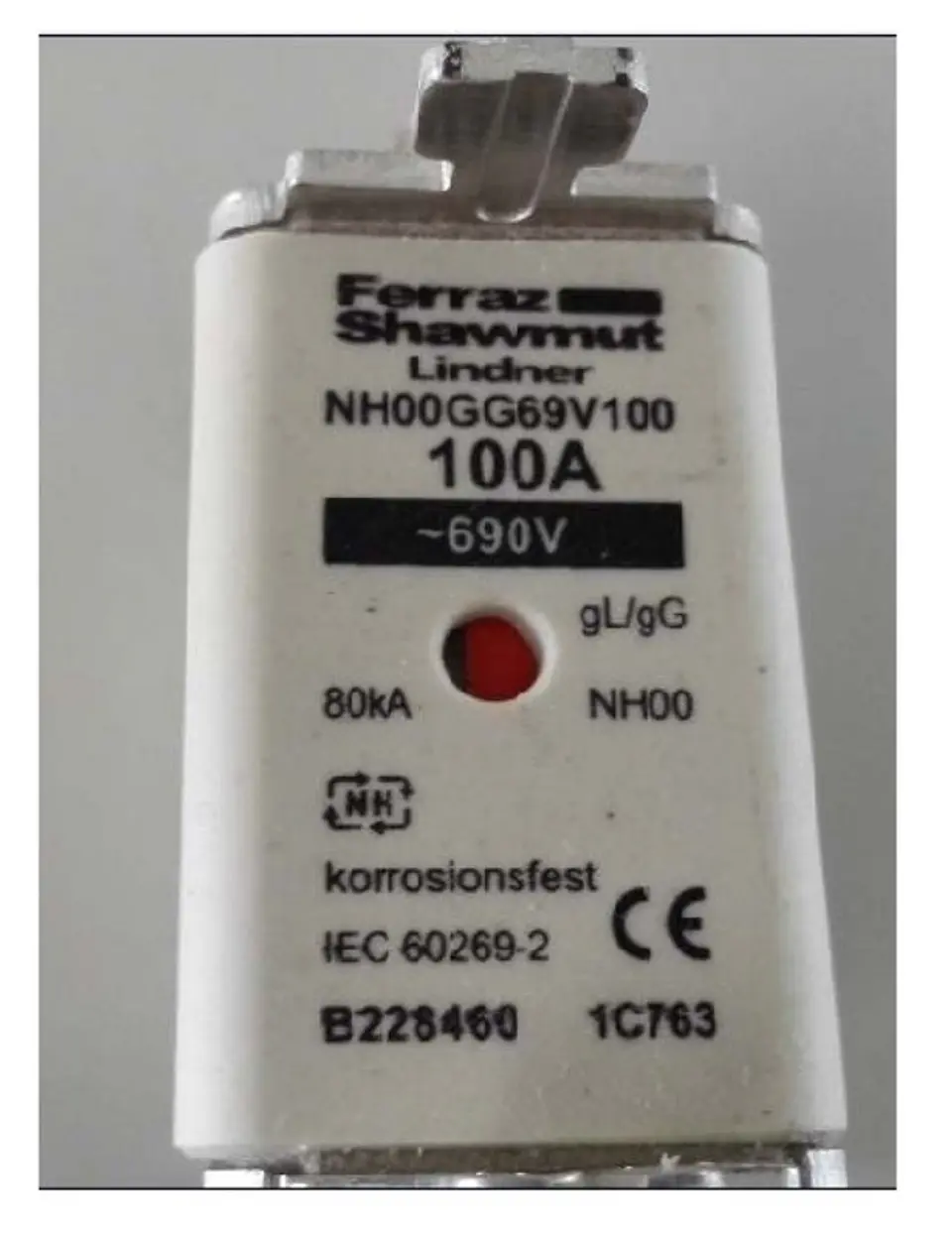 Fusible Cartucho 1500690 Nh 00C 100A Gg 500 Vca Din 1