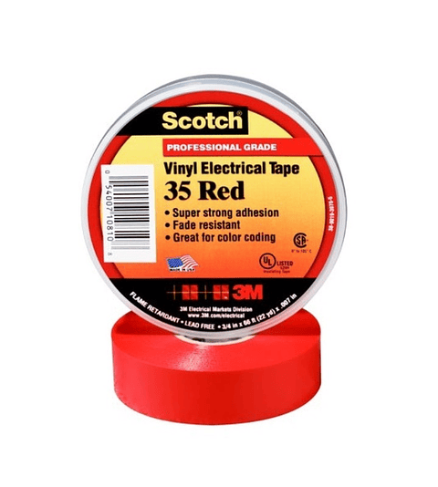 Huincha Aislante 3M20Mt Roja 35