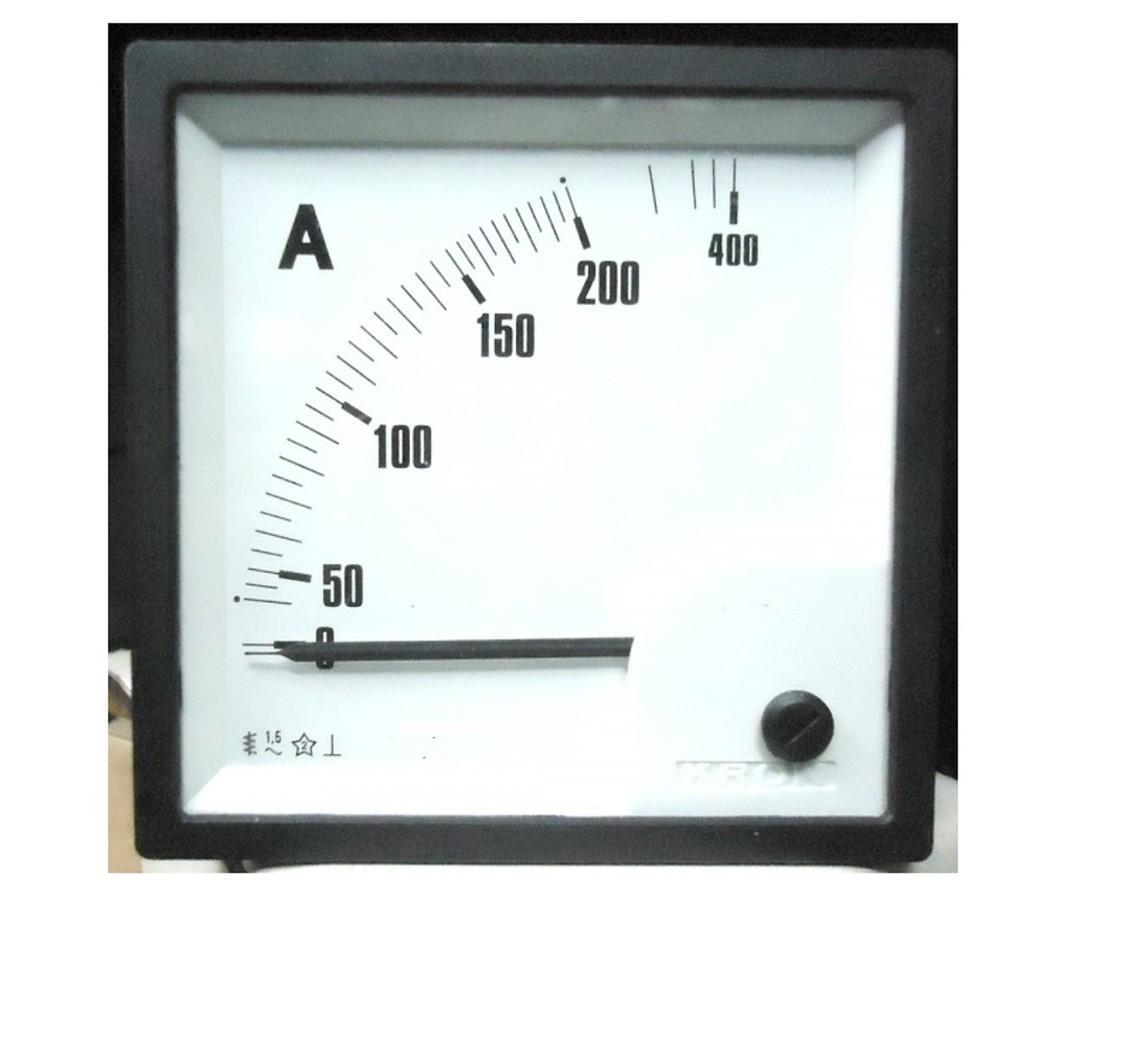 Amperimetro Indirecto 0-400/5A 72X72 1