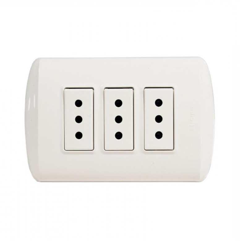 Tomacorriente Doble 10A 250V Blanco-Want