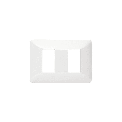 Placa Polimblanca Am503/2Bn 2 Modulos P/Soporte 50