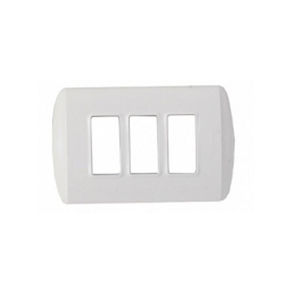 Placa Blanca E5P3Bn 3 Mod Modus Plus C/Soporte 1