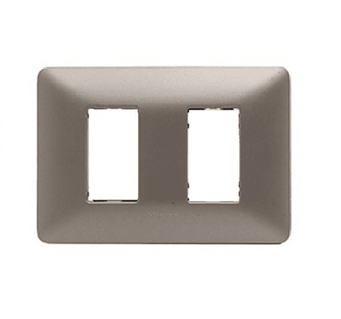 Placa Aluminio titanio Am503M2Ti 2 Modulos P/Soporte 50