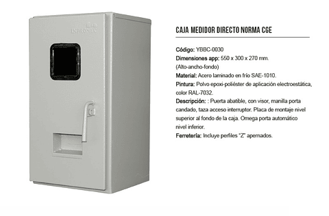 Caja Medidor 1 Visor C31 Sin/Ferreteria