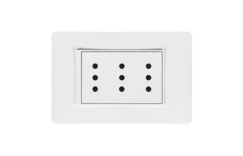 Enchufe Triple embutido 10A Luzica Bticino Pu1313