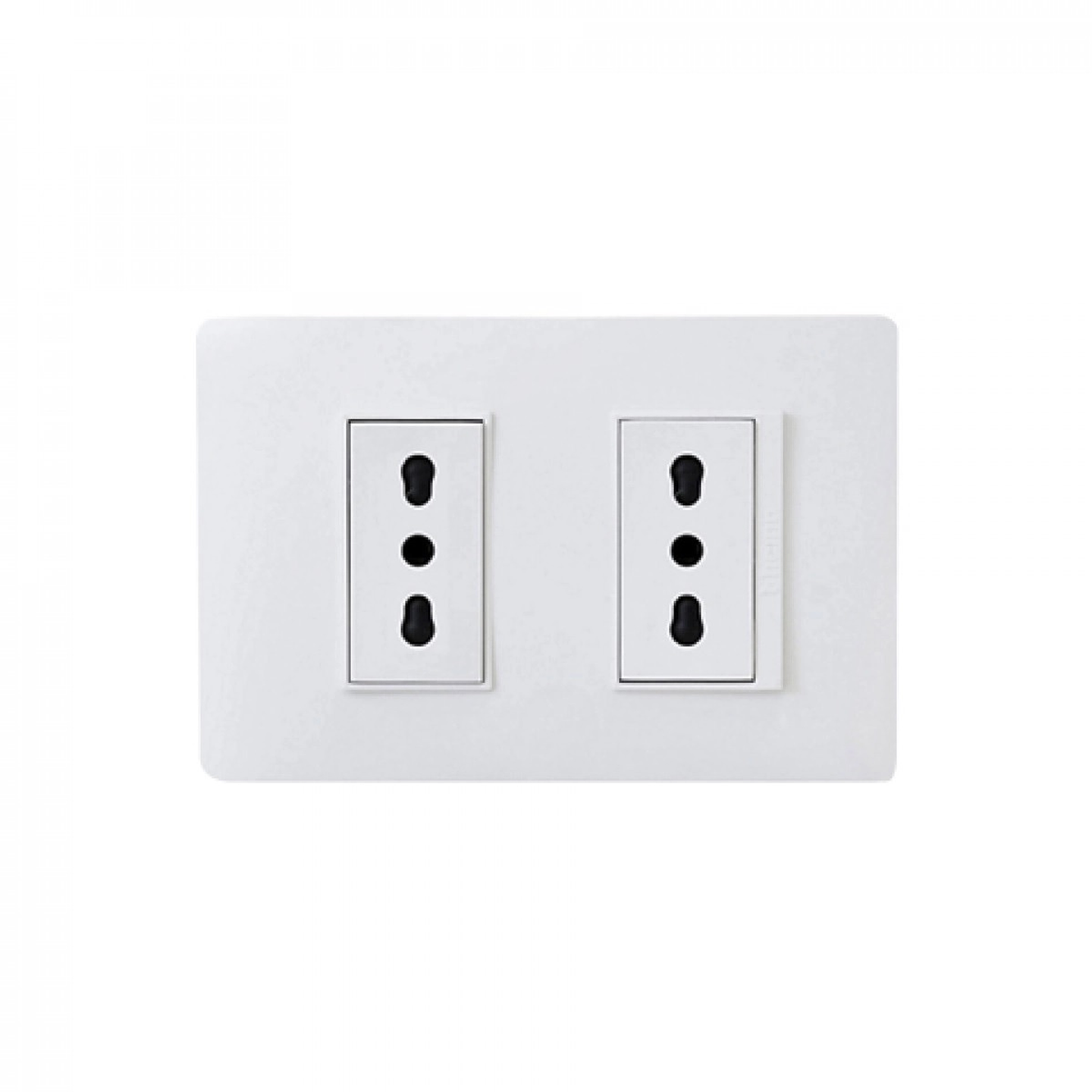 Enchufe Doble embutido 10/16A Luzica Bticino Pu1280 1