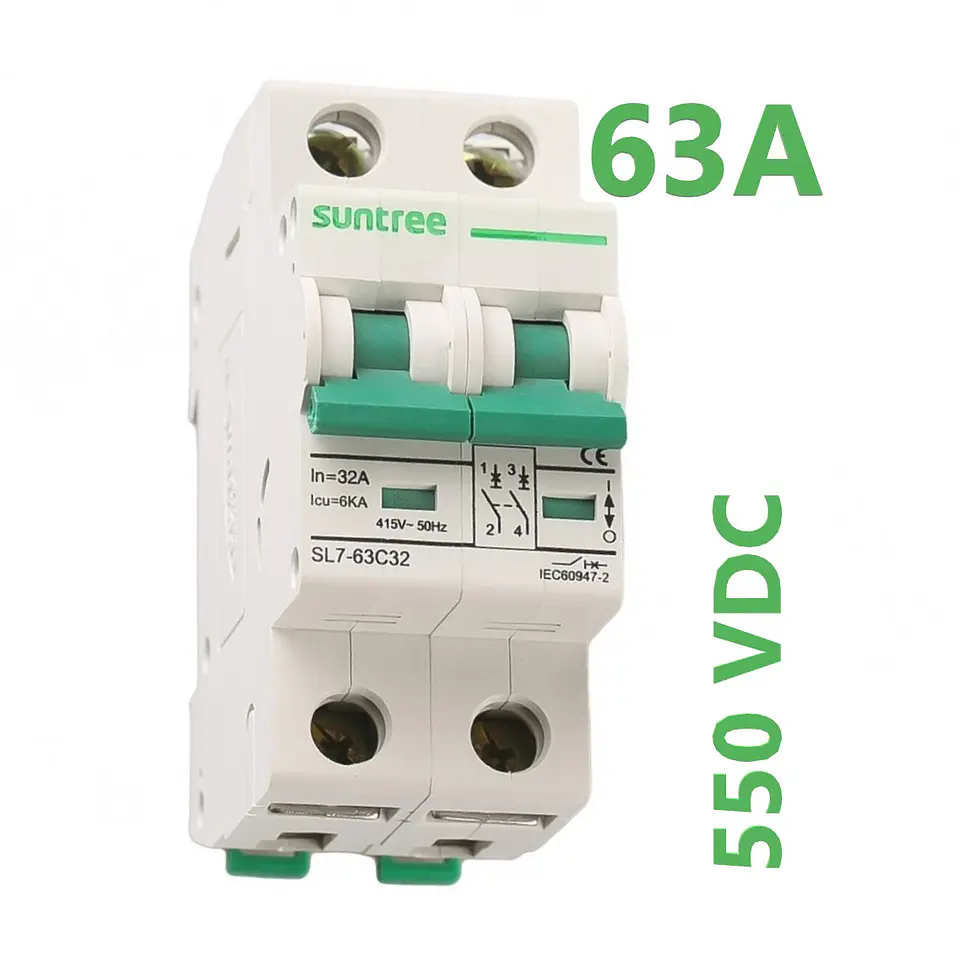 Dc Breaker 2x63A 550Vdc Suntree 1