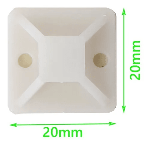 Base Adhesiva 20x20Mm Blanca