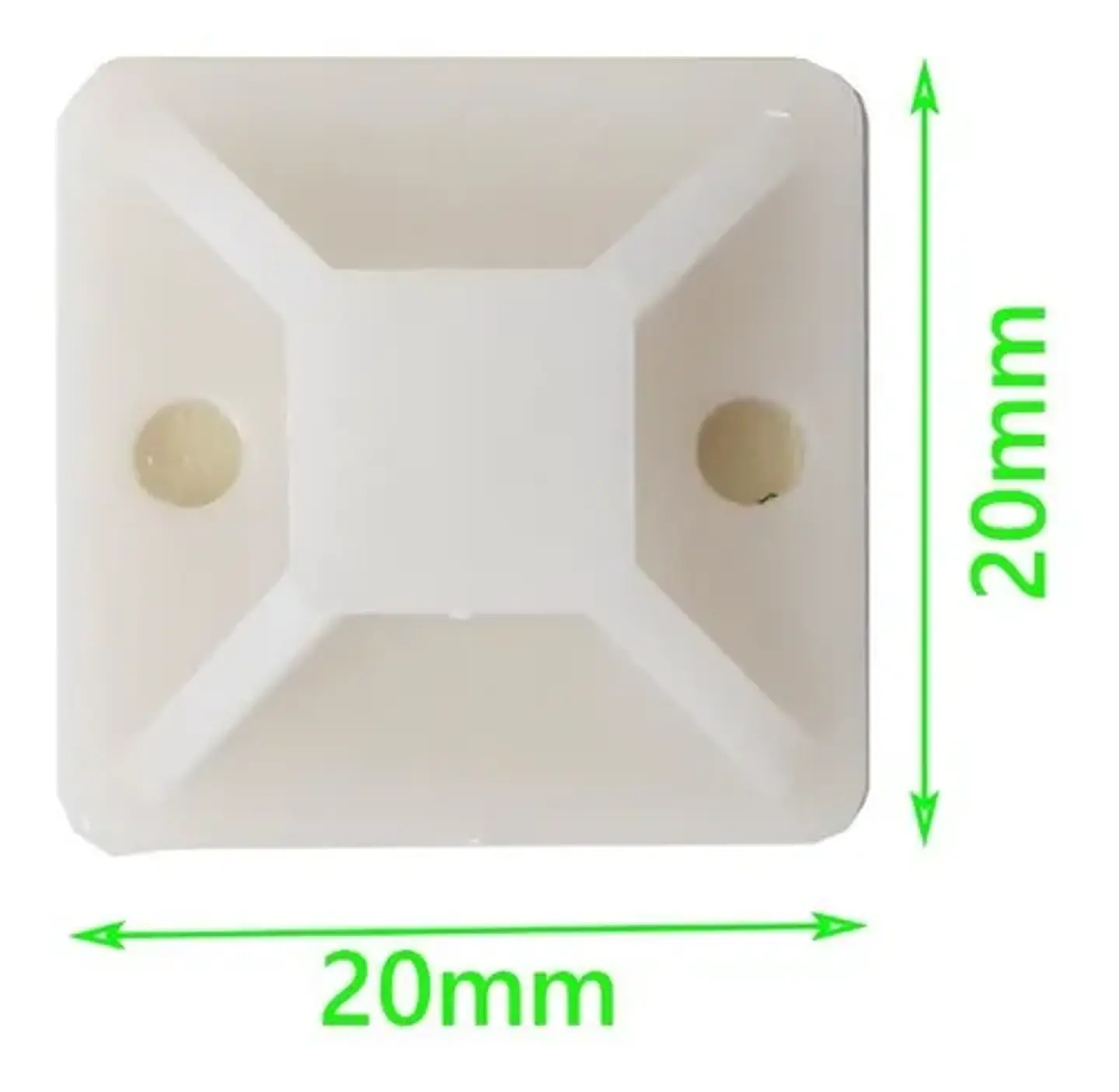Base Adhesiva 20x20Mm Blanca 1