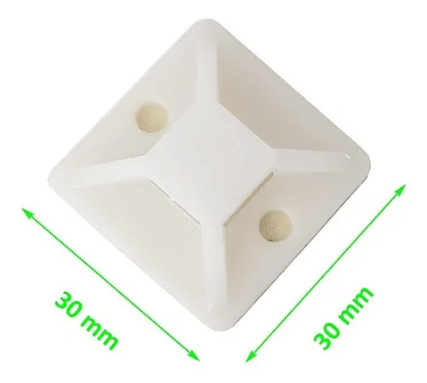 Base Adhesiva 30X30Mm Blanca