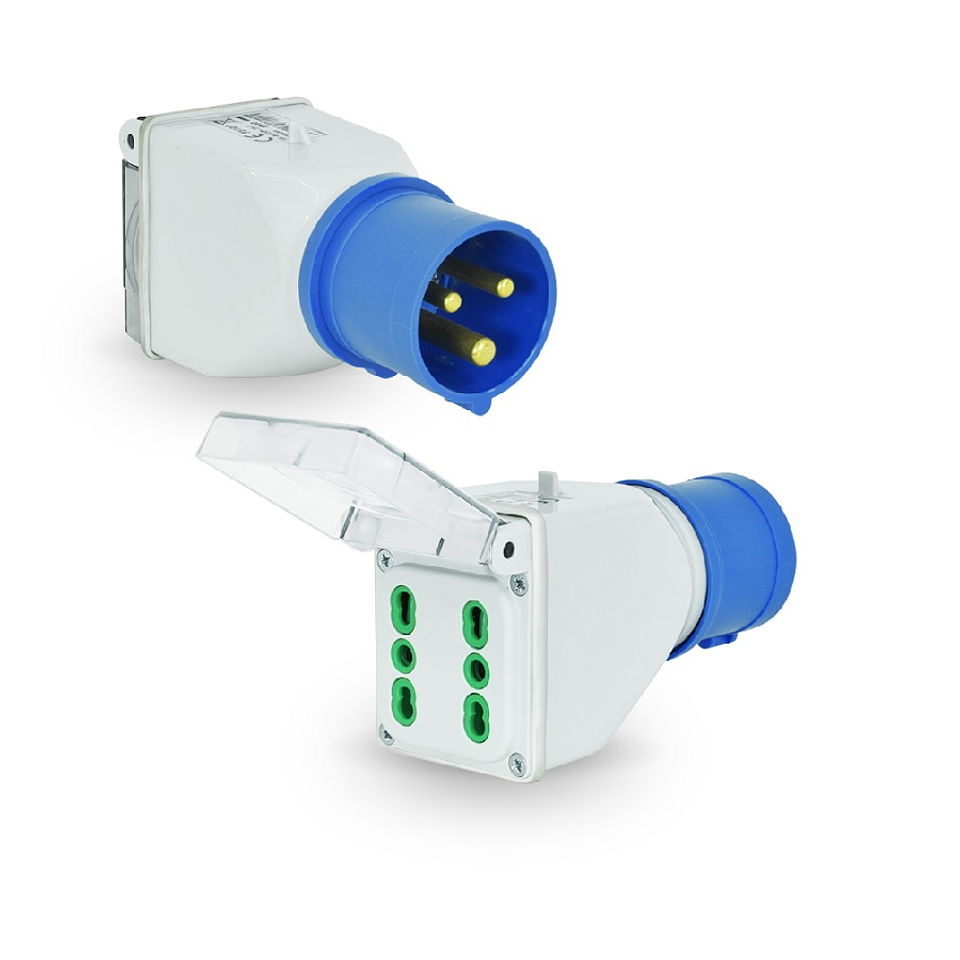 Adaptador Industrial  3X16A /10-16Amp Dom.Lexo 1