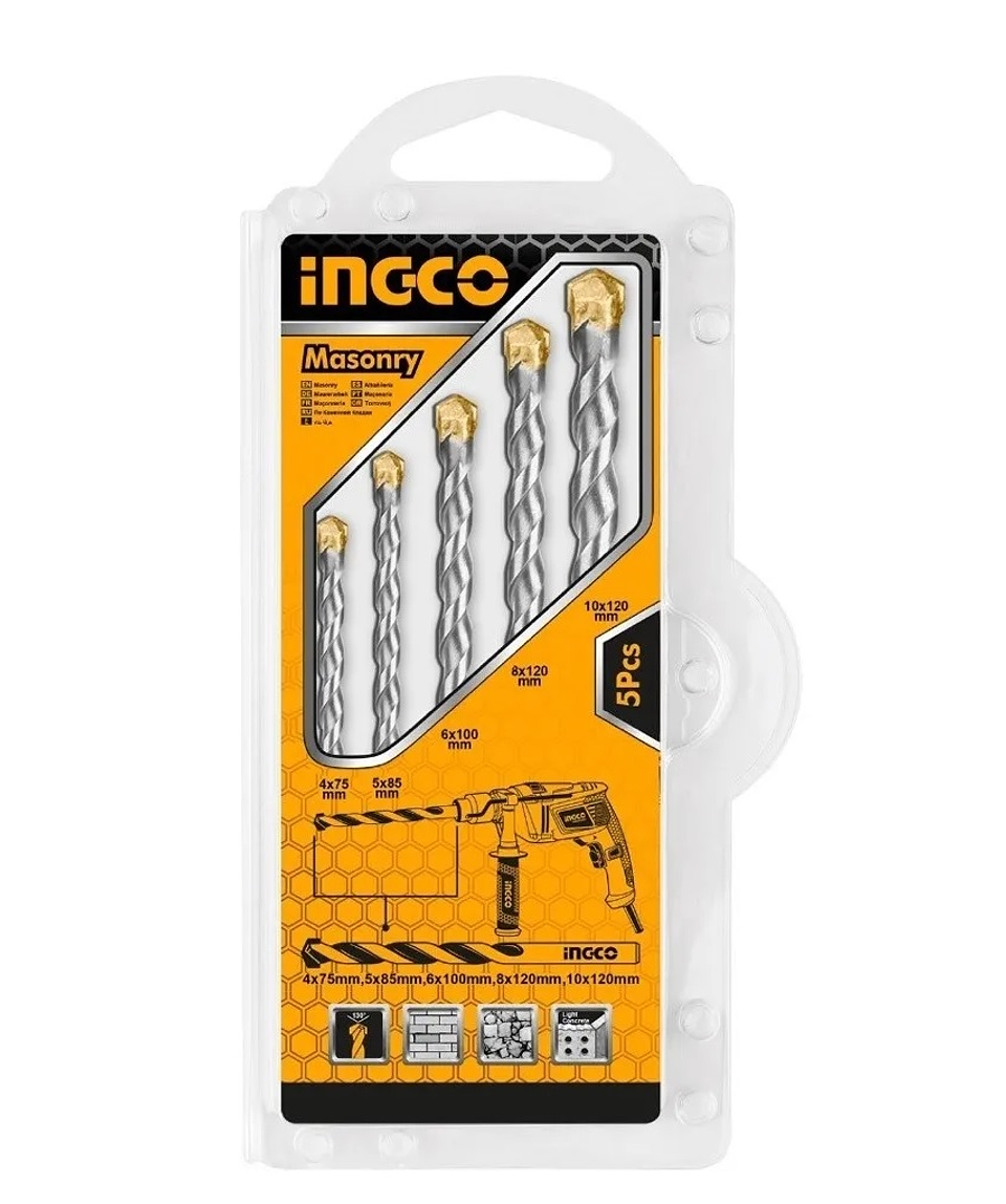 Set Broca Concreto 5Pcs 4-10Mm  Ingco 1
