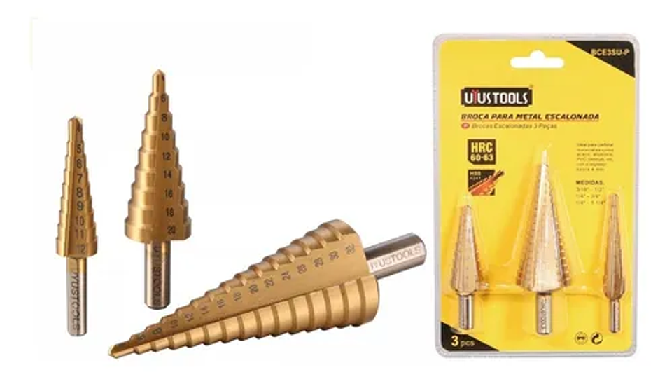Broca Para Metal Escalonada 3Pcs Uyu(Bce3Su) BCE3SU 1