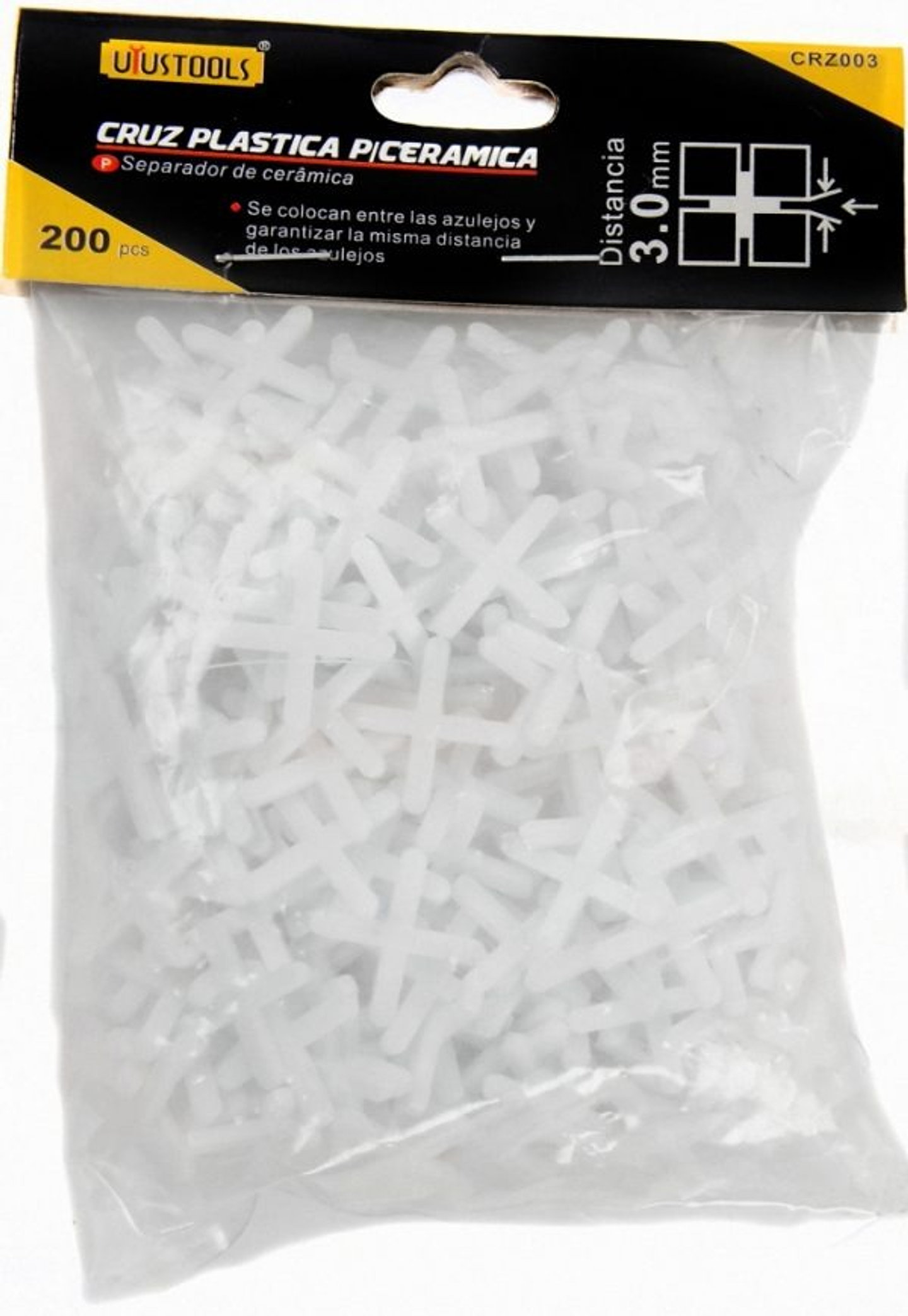 Cruz Plastica Para Ceramica 3Mm 200Pcs/Set Uyustools CRZ003 1