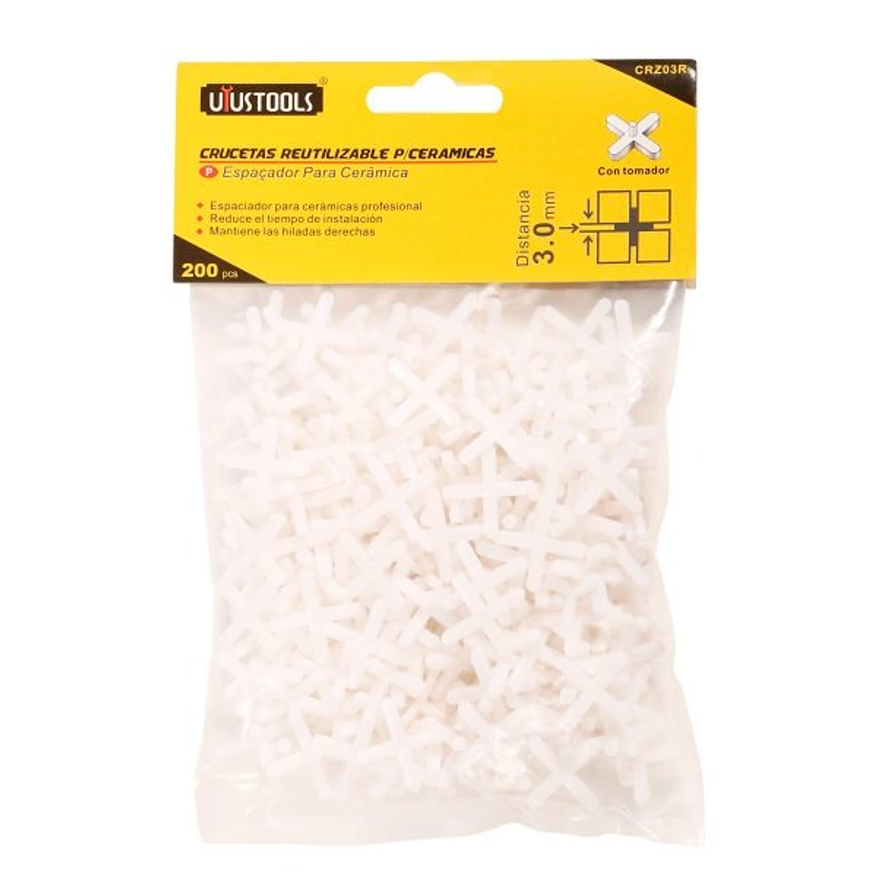 Crucetas Reutilizable Para Ceramicas 3Mm 200Un/Set Uyustools CRZ03R 1