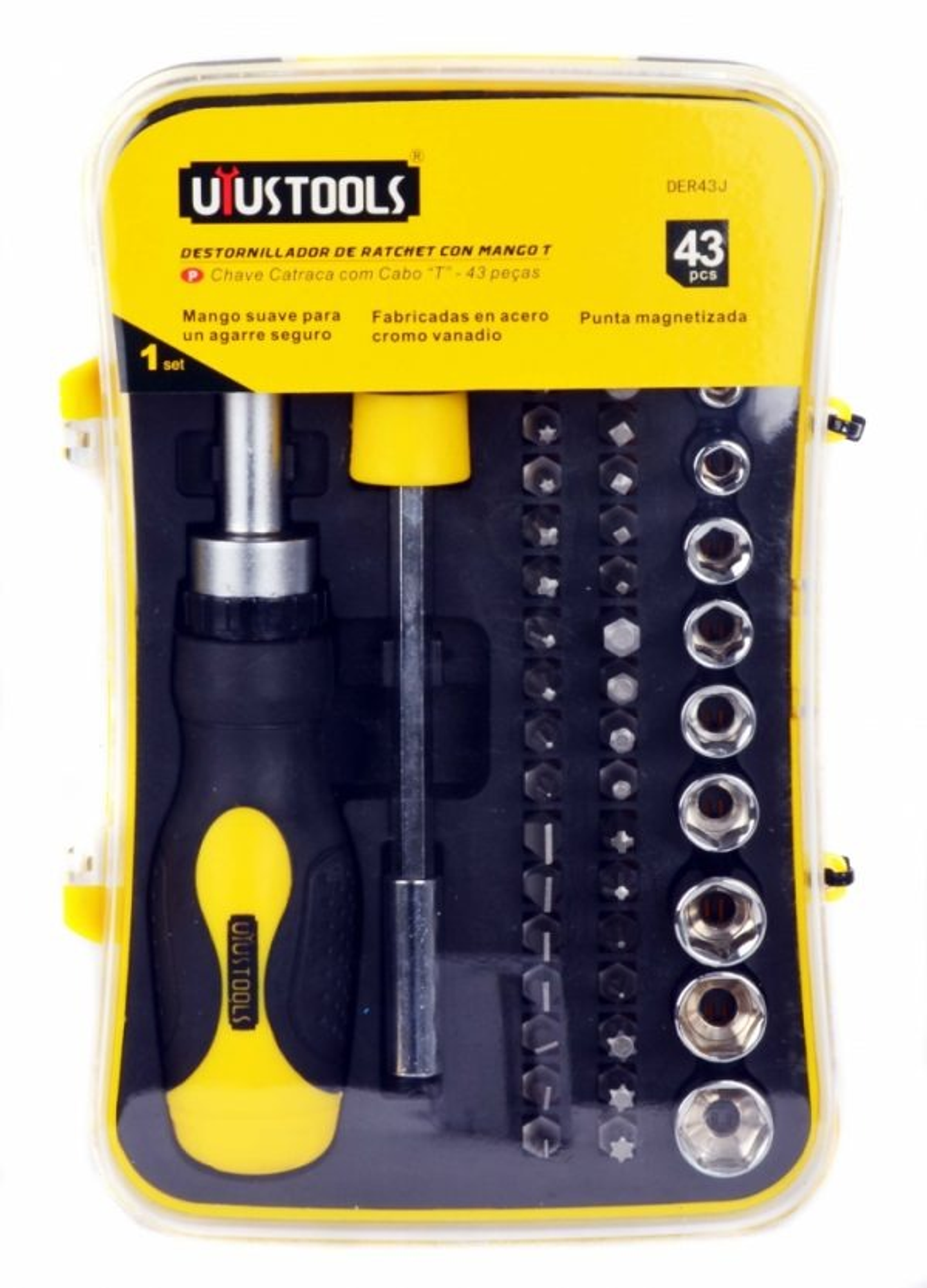 Destornillador De Ratchet Con Mango T Cj15 43Pcs Uyu DER43J 1