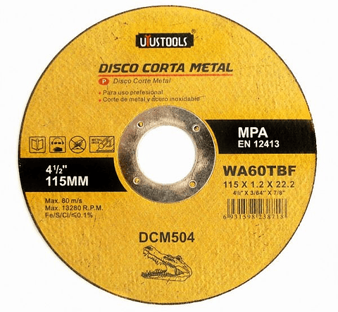Disco Corta Metal 115Mmx1.2X22.2 Uyustools DCM504