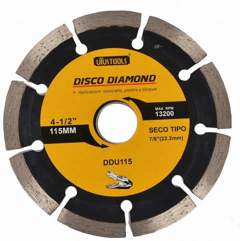 Disco Diamantado 4 1/2" Seco Segmentado Uyus DDU115