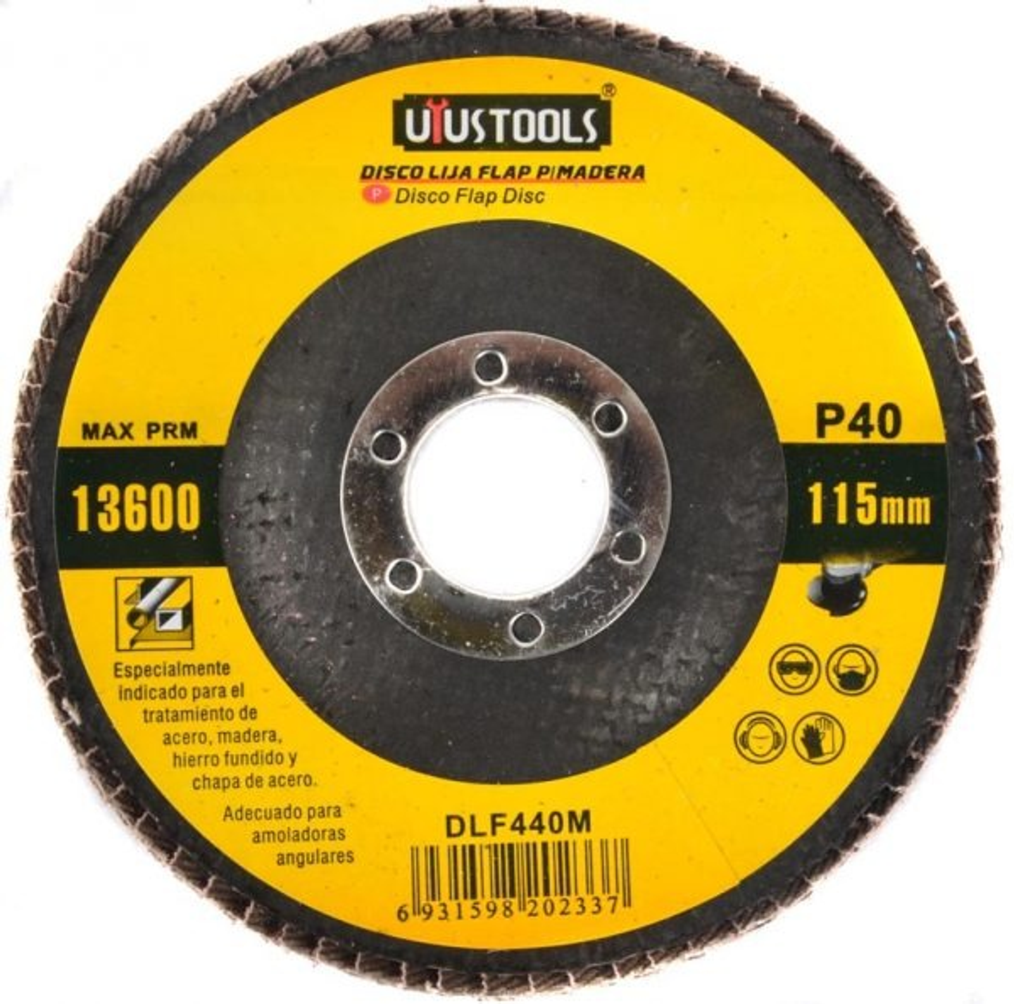 Disco Lija Flap P/Madera 115Mm #40 Uyu DLF440M 1