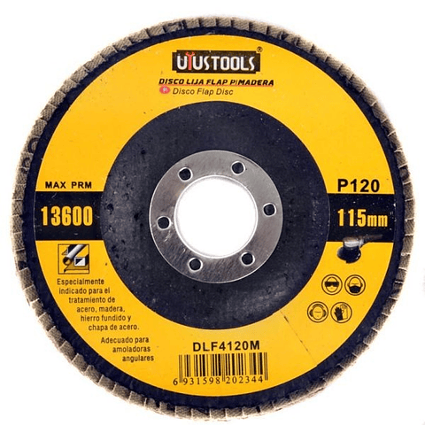 Disco Lija Flap P/Madera 115Mm #120 Uyu DLF4120M