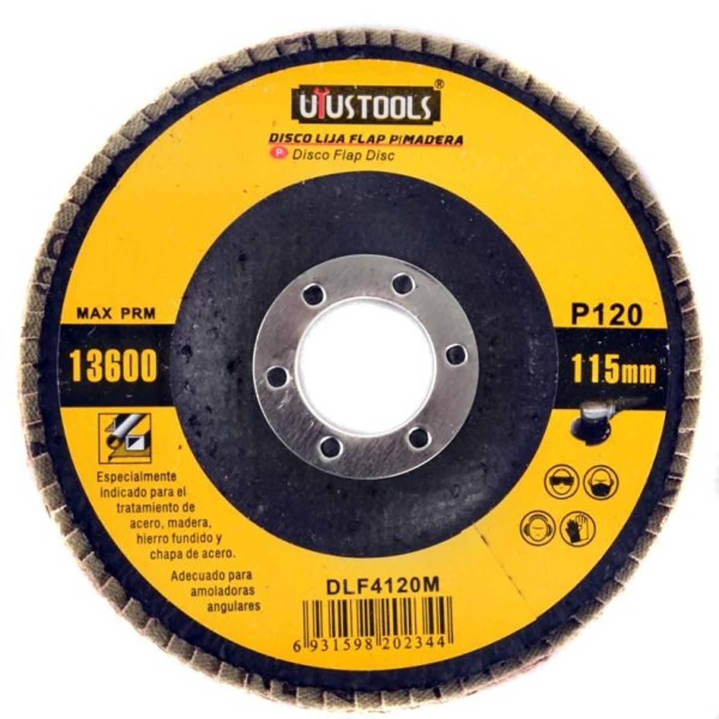 Disco Lija Flap P/Madera 115Mm #120 Uyu DLF4120M 1