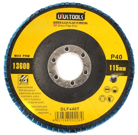 Disco Lija Flap P/Metal 115Mm #40 Uyu DLF440T