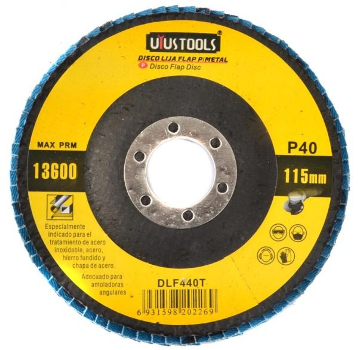 Disco Lija Flap P/Metal 115Mm #40 Uyu DLF440T 1
