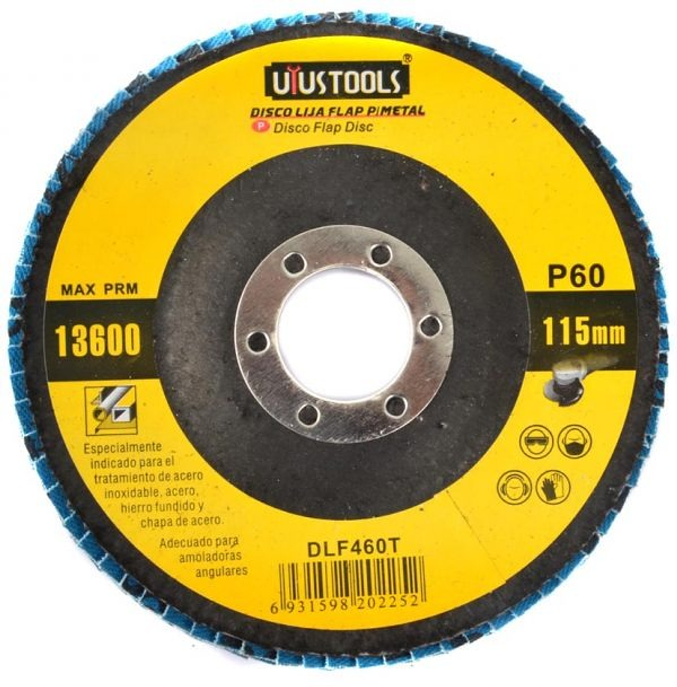 Disco Lija Flap P/Metal 115Mm #60 Uyu DLF460T 1