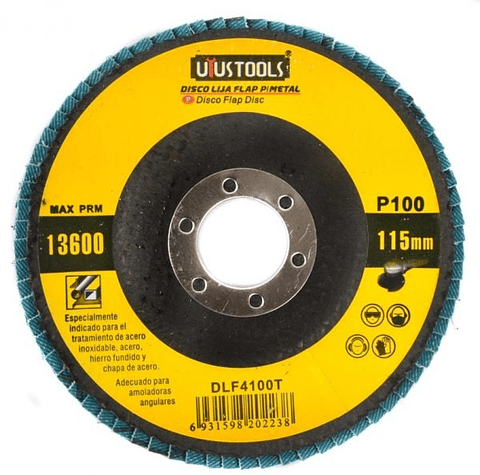 Disco Lija Flap P/Metal 115Mm #100 Uyu DLF4100T