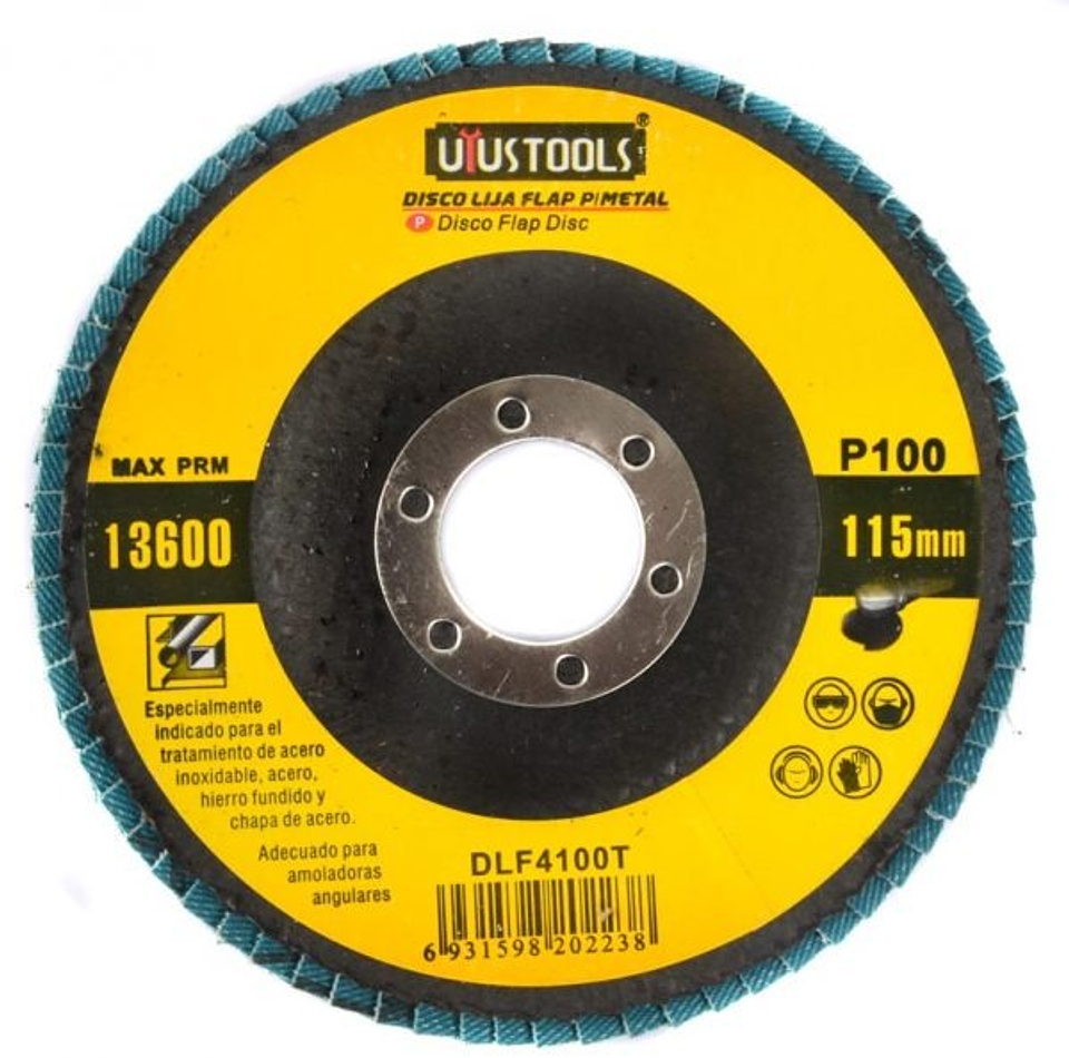 Disco Lija Flap P/Metal 115Mm #100 Uyu DLF4100T 1