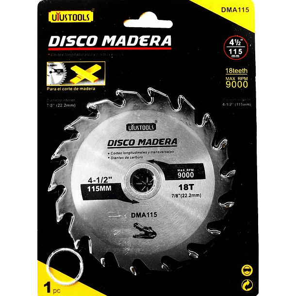 Disco Madera 115 X 18D DMA115