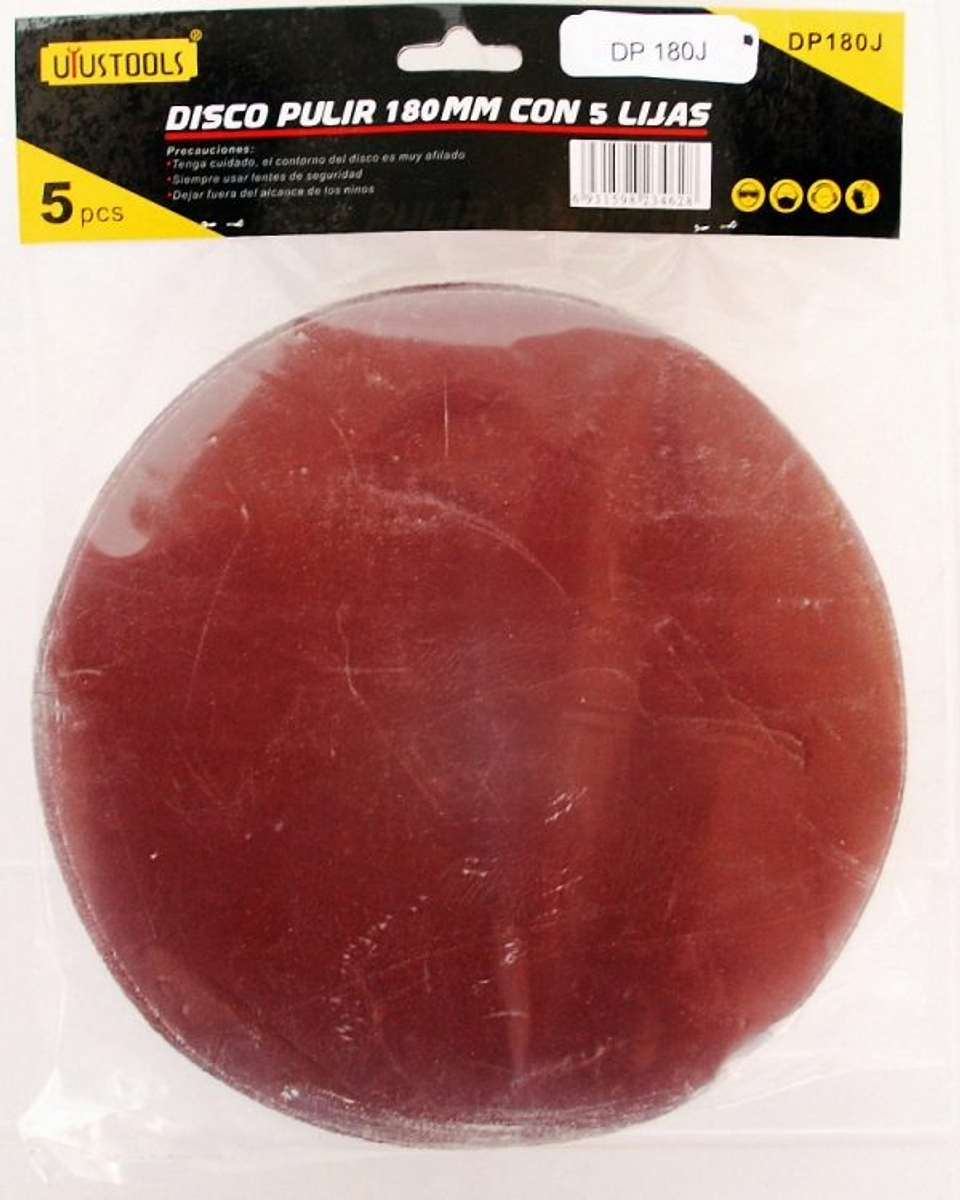 Disco Pulir 180Mm Con 5Lijas DP180J 1