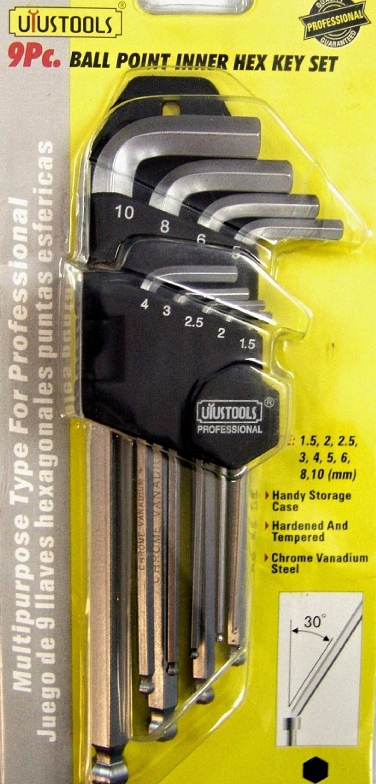 Juego 9 Pcs Llave Allen Deluxe Medio YAA902 1