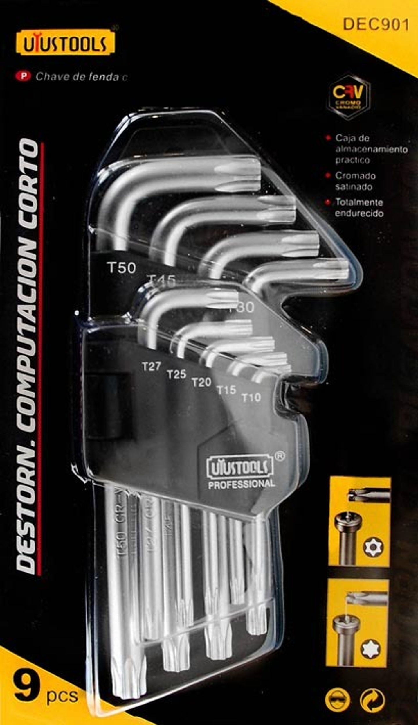 Llave Torx Corto 9Pcs Uyustools DEC901 1