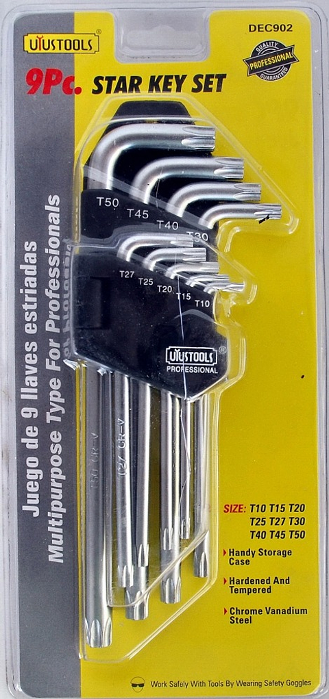 Llave Torx 9Pcs Mediano DEC902
