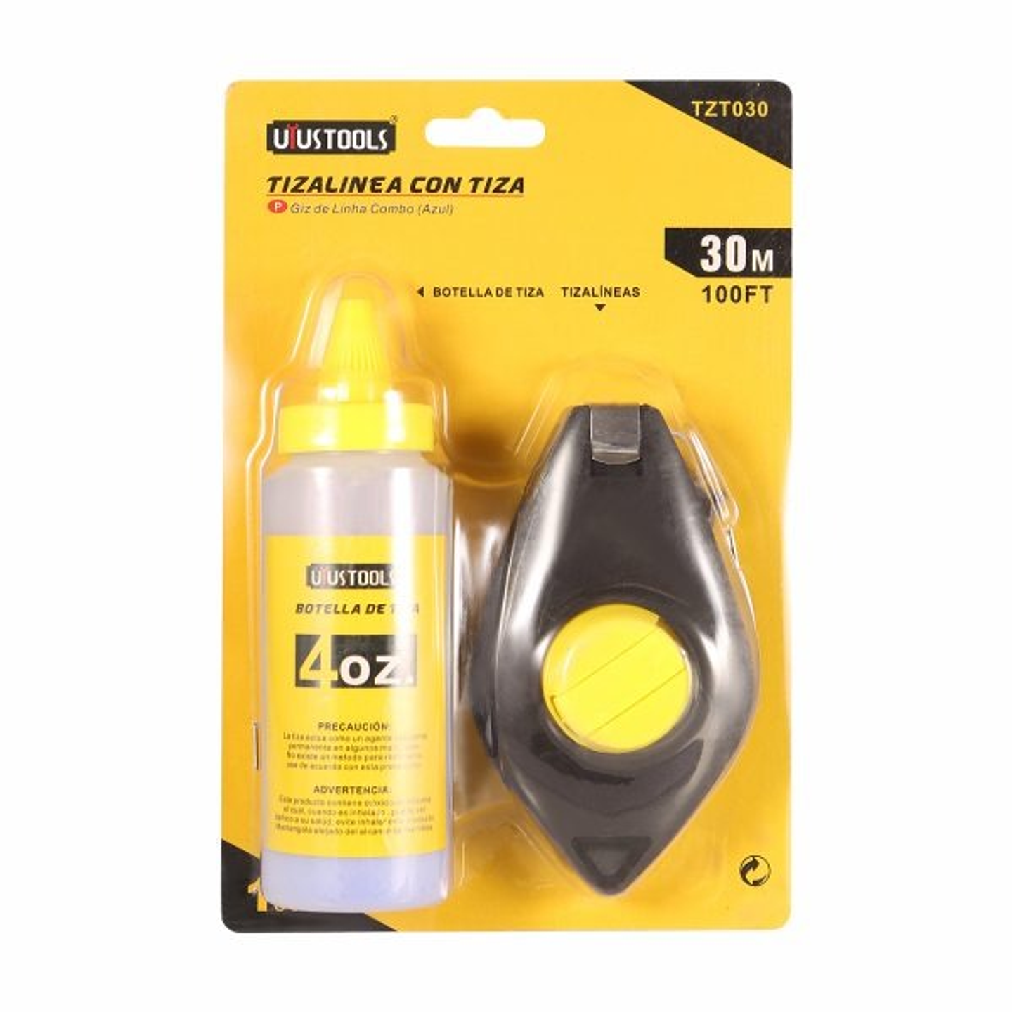 Tizalinea Con Tiza 30M Amarillo/Negro Grande TZT030 1
