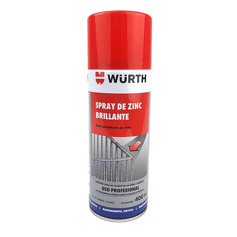 Spray Galvanizado  En Frio Wurth 400Ml Brilloso