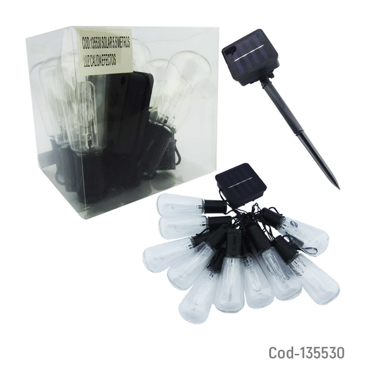 Guirnalda Solar 10 ampolletas 6M C/Estaca 3