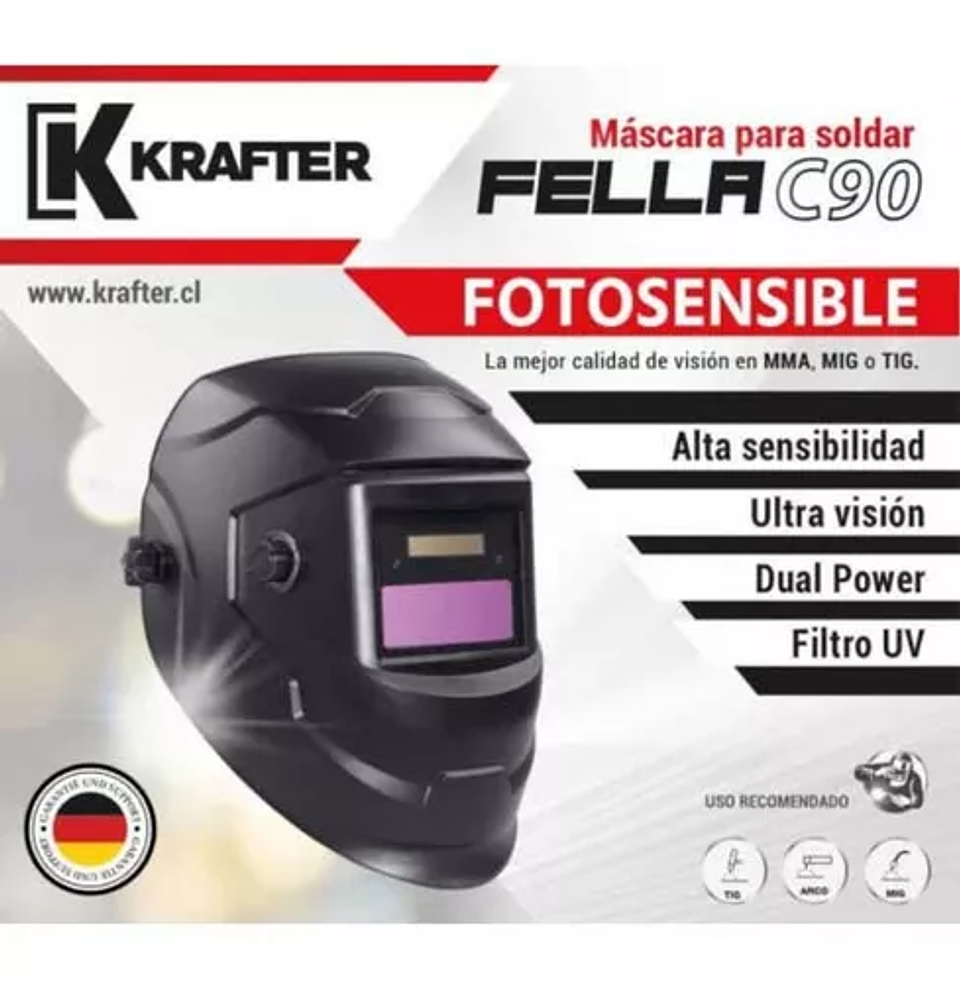 Mascara Soldar Fotosensible Fella C90 Krafter 2