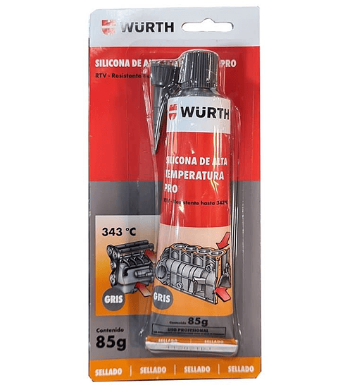 Silicona Neutra Gris Alta Temperatura 85Grs Wurth