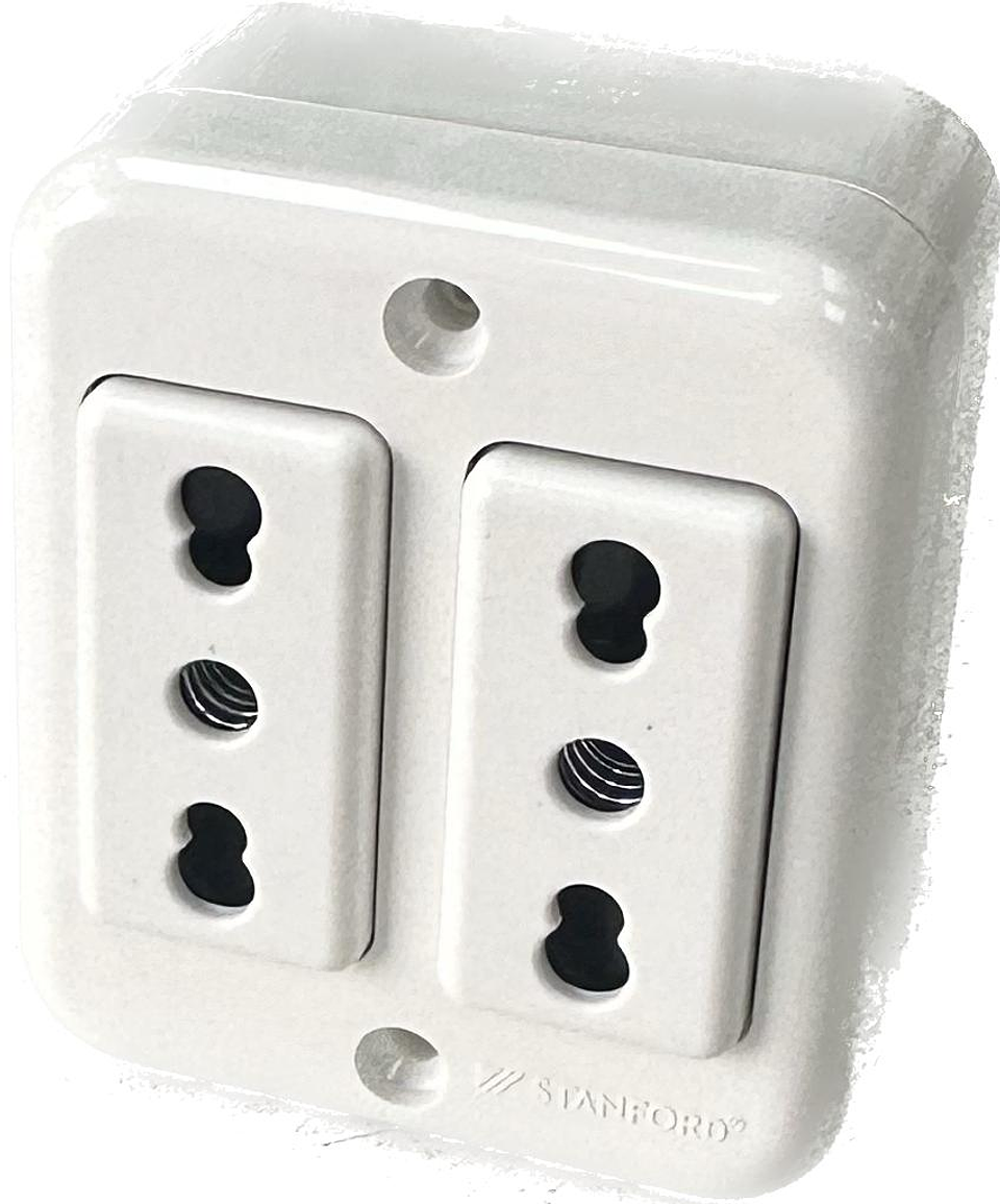 Enchufe Doble S/P 10/16A 250V Stanford 2